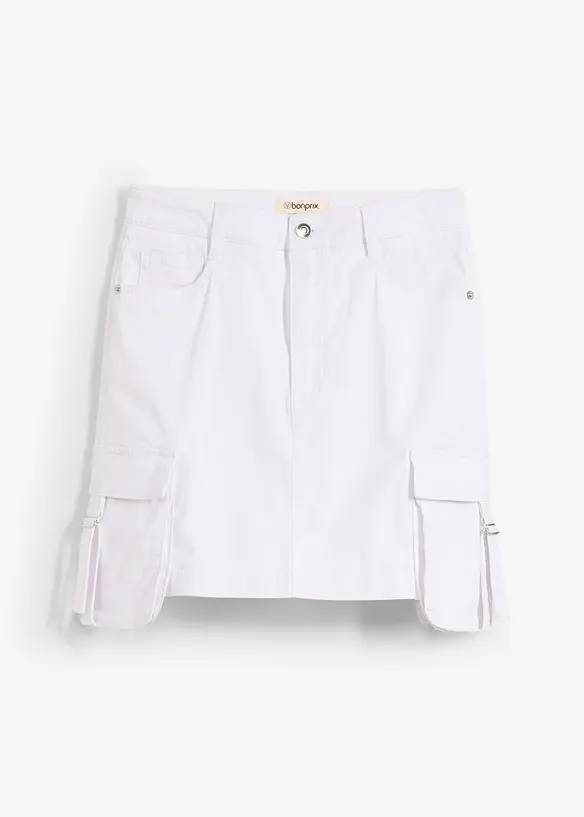 Minirok van een elastische katoenmix, bonprix