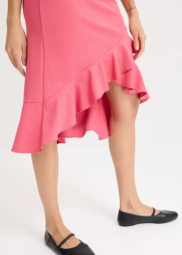 Jersey rok met volants, bonprix