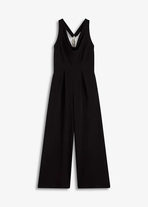 Jumpsuit met watervalhals, bonprix