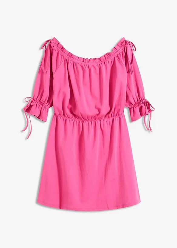 Jersey jurk met Carmen halslijn, bonprix
