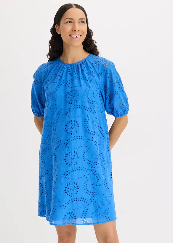 Jurk met broderie anglaise, bonprix