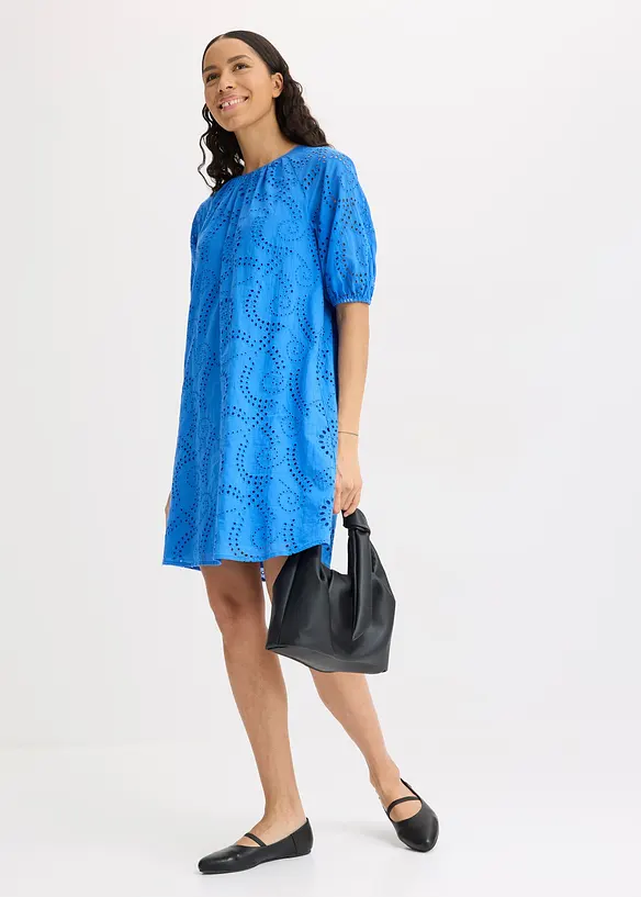 Jurk met broderie anglaise, bonprix