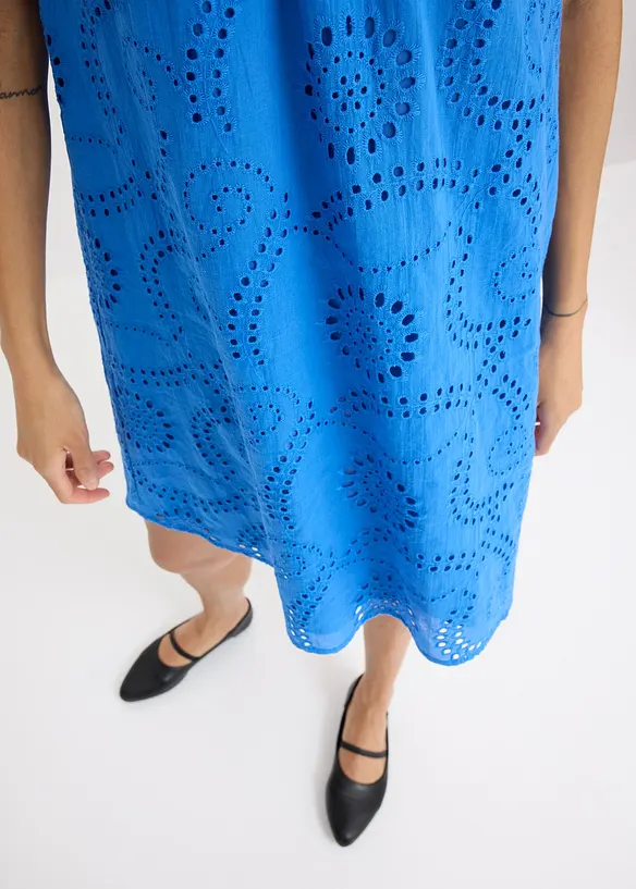 Jurk met broderie anglaise, bonprix
