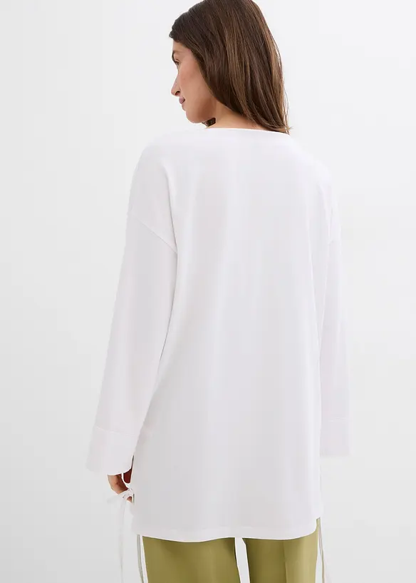 Oversized shirt van een elastische katoenmix, bonprix