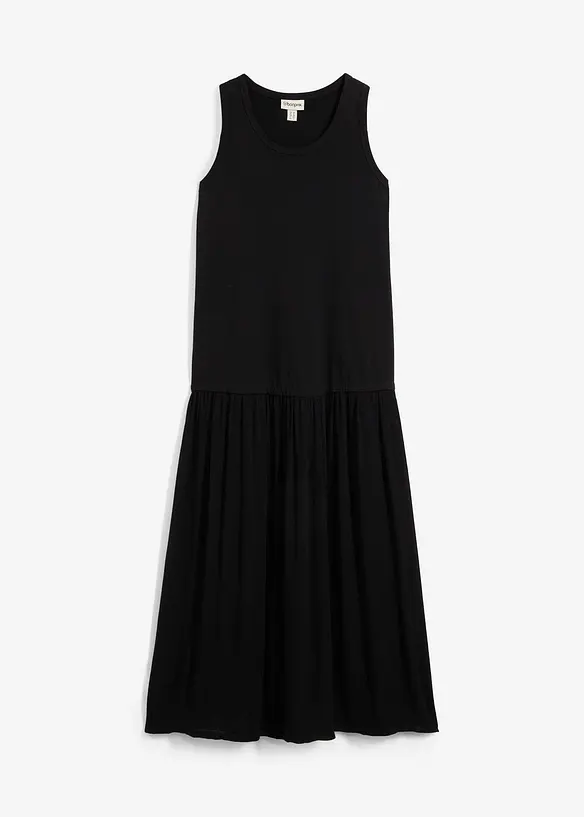 Maxi jurk met materiaalmix, bonprix