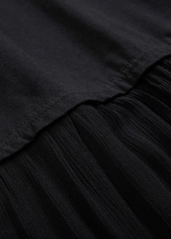 Maxi jurk met materiaalmix, bonprix