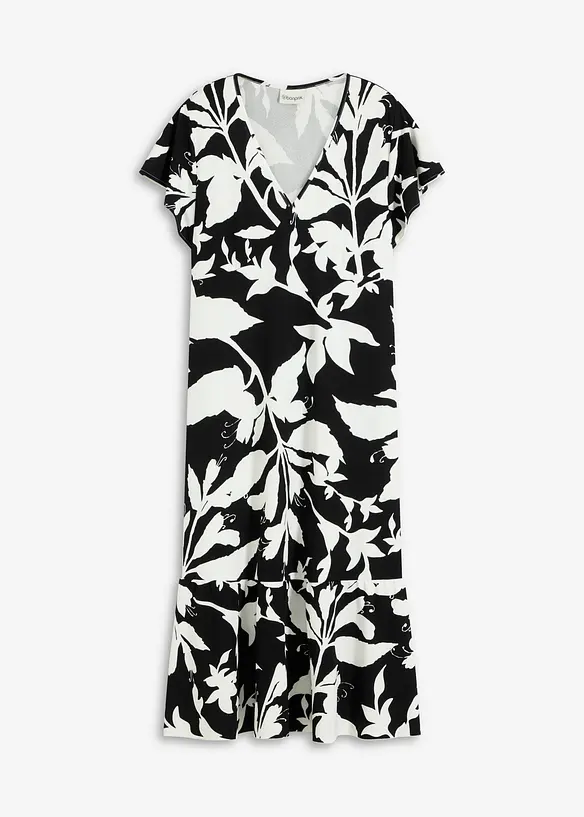 Midi jurk met kapmouwen, bonprix