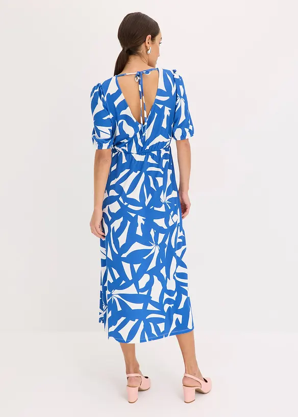 Midi jurk met pofmouwen, bonprix