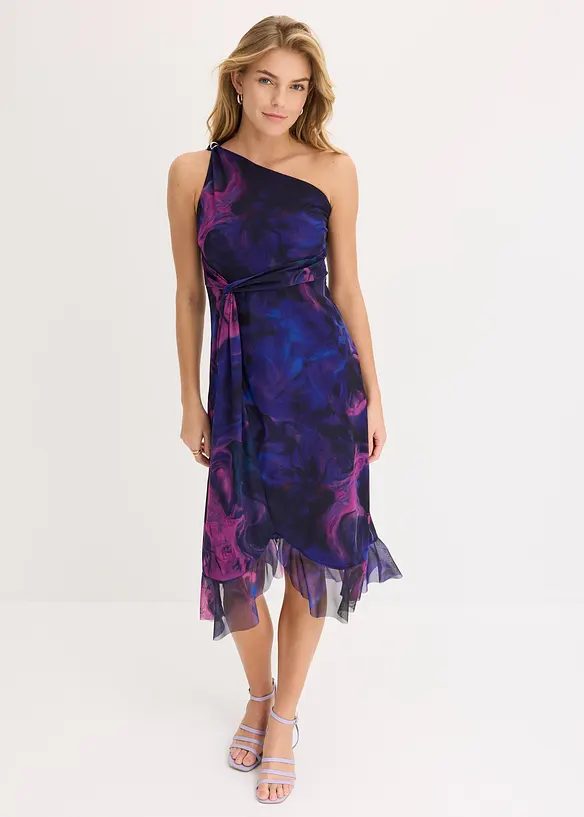 Aansluitende one shoulder jurk, bonprix
