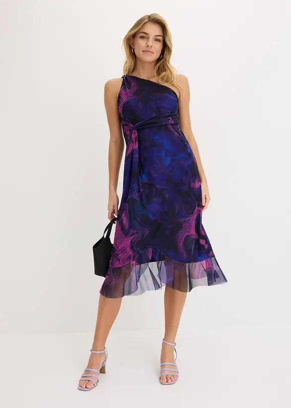 Aansluitende one shoulder jurk, bonprix