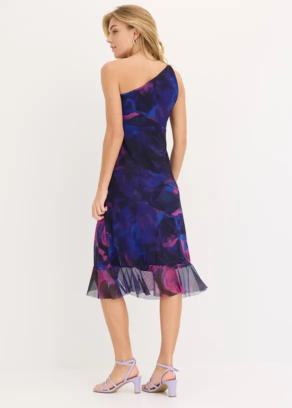 Aansluitende one shoulder jurk, bonprix