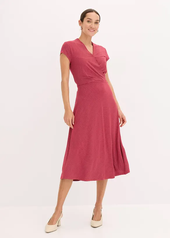 Midi jurk in een viscosemix, bonprix