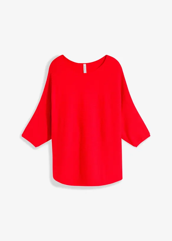 Geribde oversized trui in een viscosemix, bonprix