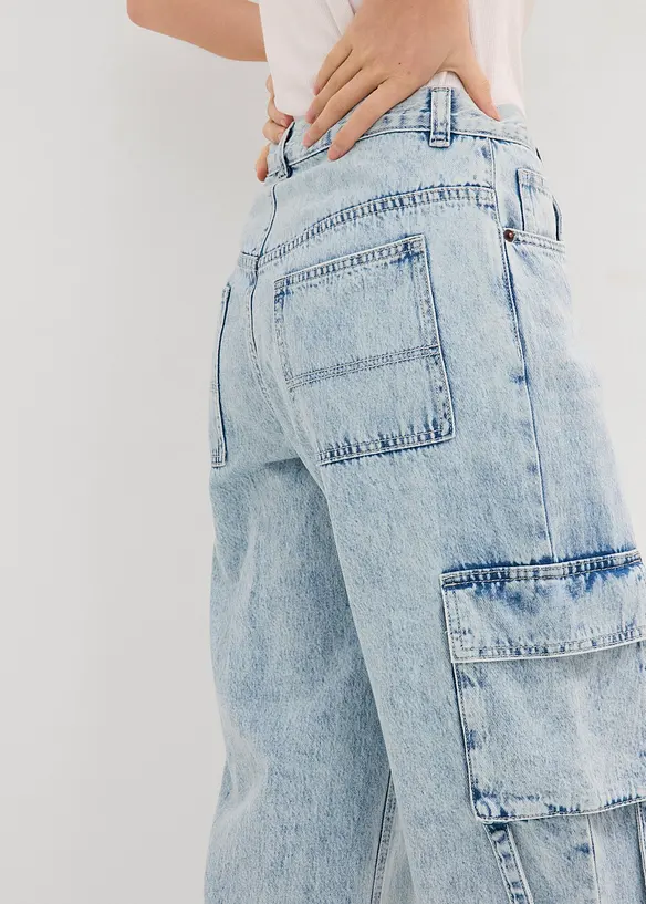 Cargo jeans,  mid waist, bonprix