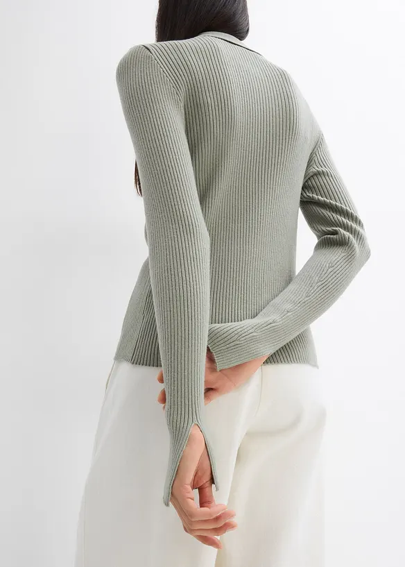 Gebreid vest van viscosemix, bonprix