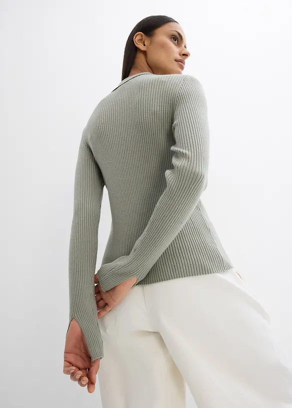Gebreid vest van viscosemix, bonprix