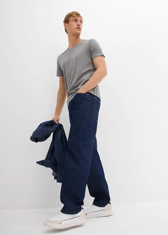 T-shirt met V-hals (set van 3), bonprix