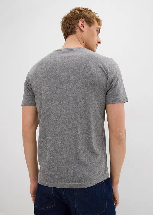 T-shirt met V-hals (set van 3), bonprix