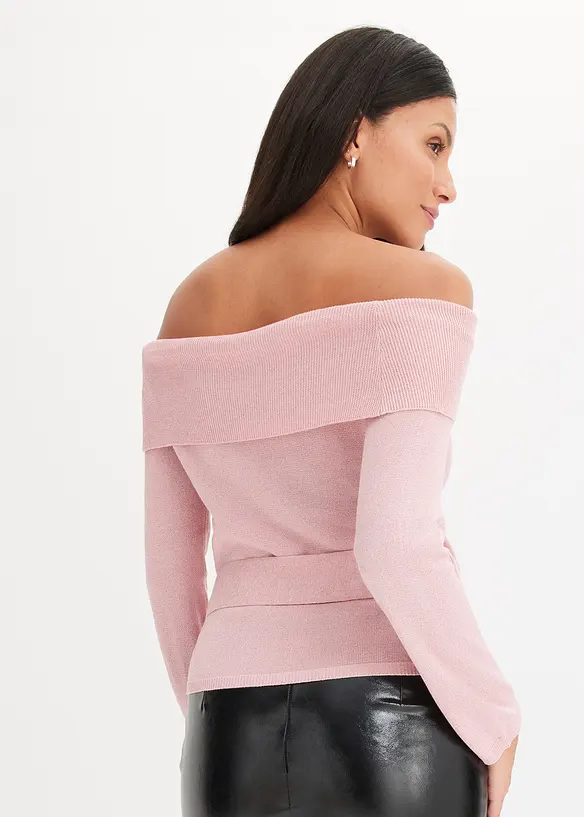 Korte off-shoulder trui, bonprix