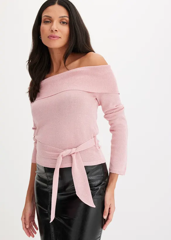 Korte off-shoulder trui, bonprix