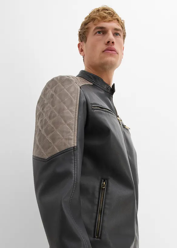 Imitatieleren jas in bikerstijl, bonprix