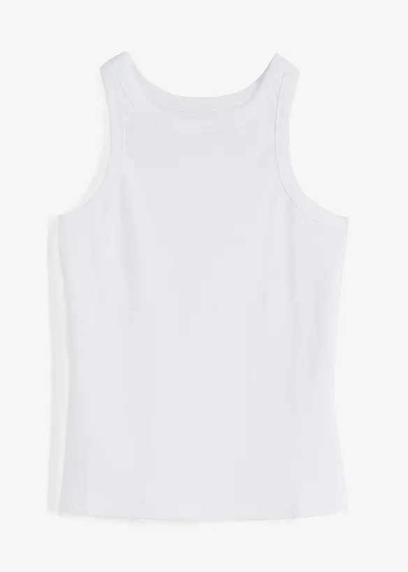 Geribde tanktop van biologisch katoen, bonprix