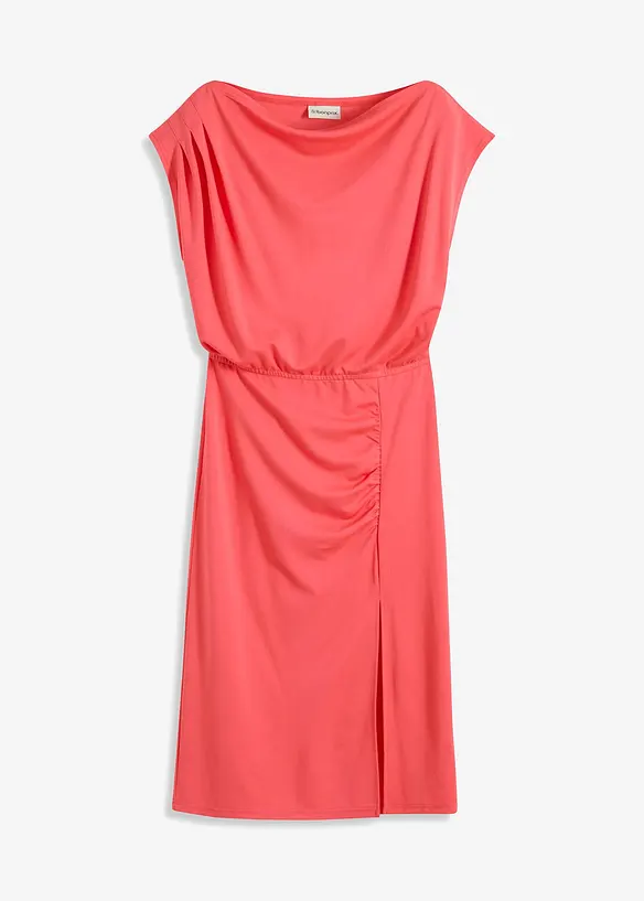 Asymmetrische jersey jurk met rimpels, bonprix