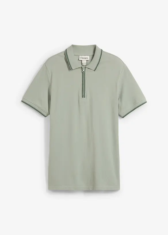 Poloshirt van katoen met ritssluiting, bonprix