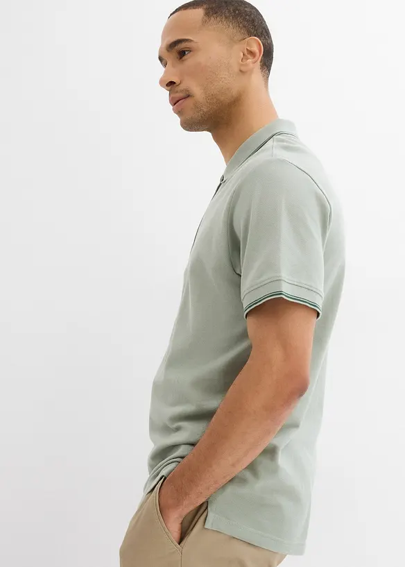 Poloshirt van katoen met ritssluiting, bonprix
