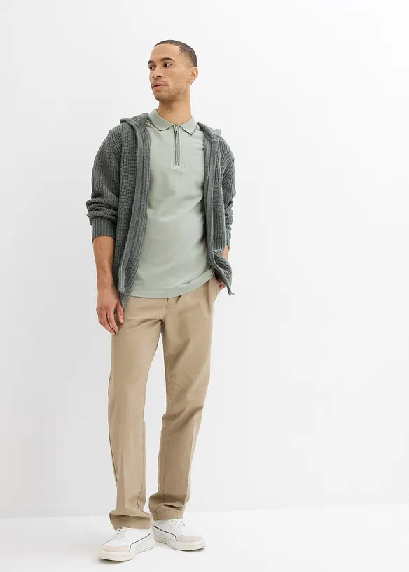 Poloshirt van katoen met ritssluiting, bonprix