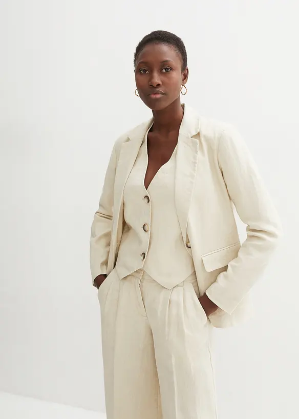 Linnen blazer, bonprix