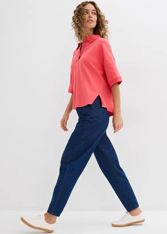 Barrel jeans mid waist, biologisch katoen, bonprix