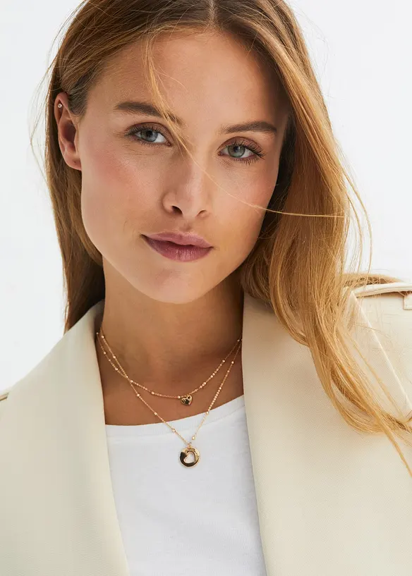 Kettingen set met zirkonia (2-dlg.), bonprix