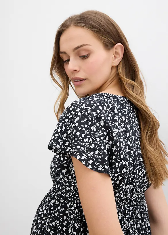 2-in-1 zwangerschaps- en borstvoedingsblouse van vloeiende viscose, bonprix