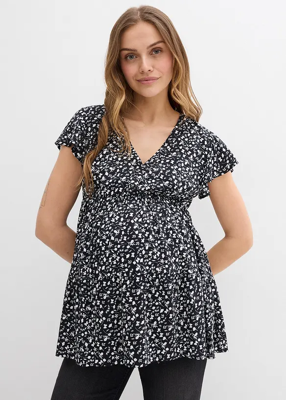 2-in-1 zwangerschaps- en borstvoedingsblouse van vloeiende viscose, bonprix