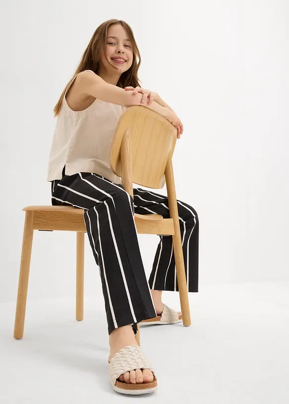 Jersey broek van robuust piqué, bonprix