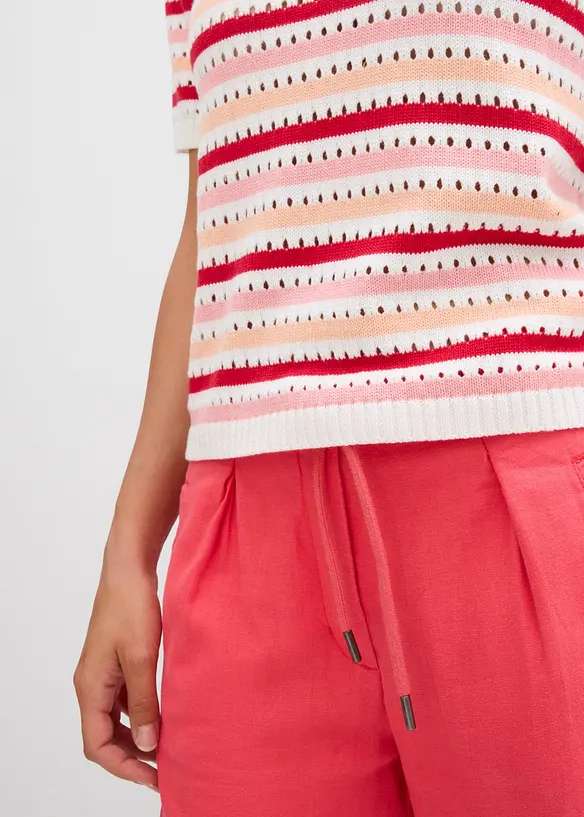 Geribd shirt met strepen, bonprix