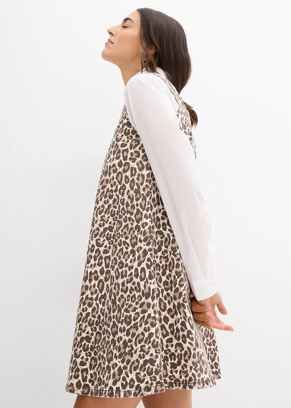 Mini jurk van elastische katoenmix, bonprix