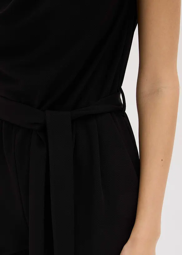 Jersey jumpsuit met schoudervullingen, bonprix