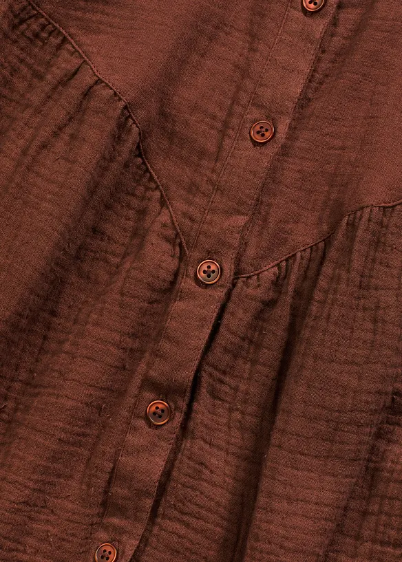 Mousseline blouse met korte mouwen, bonprix