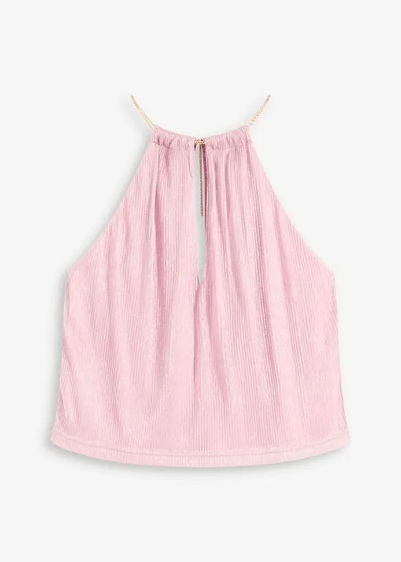 Cropped top in metallic look, bonprix