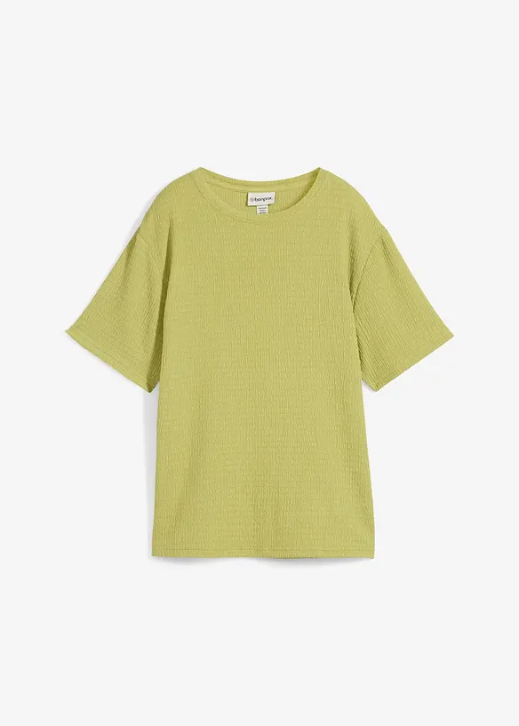 Shirt van borken crèpe, bonprix