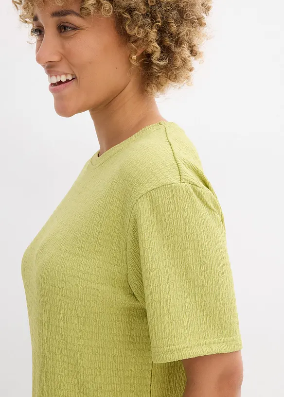 Shirt van borken crèpe, bonprix