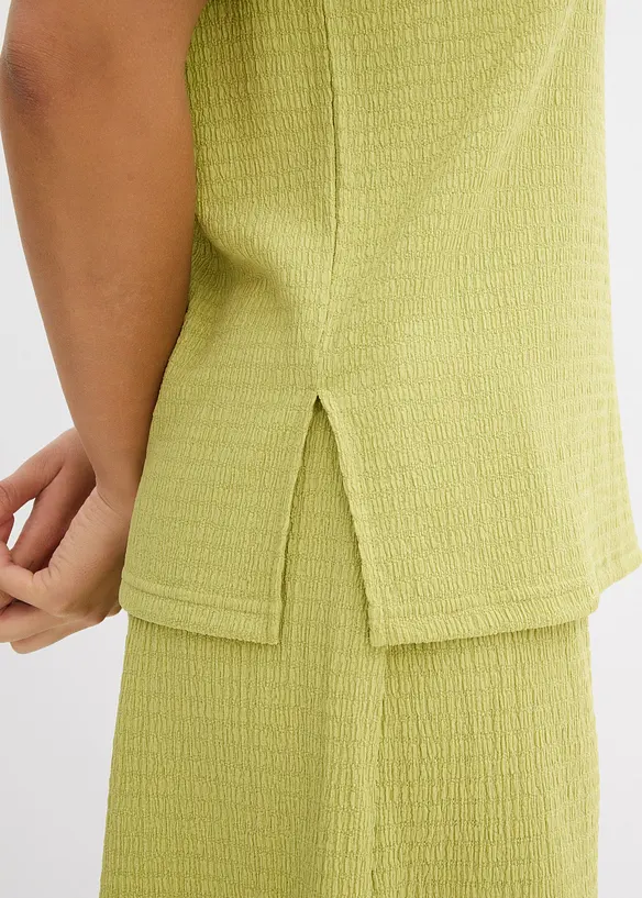 Shirt van borken crèpe, bonprix