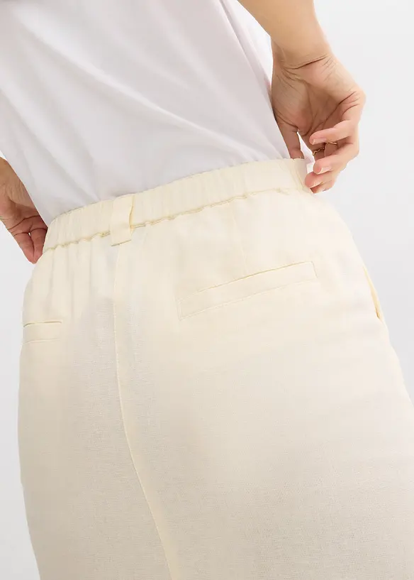 Midi rok van luchtige linnenmix, bonprix