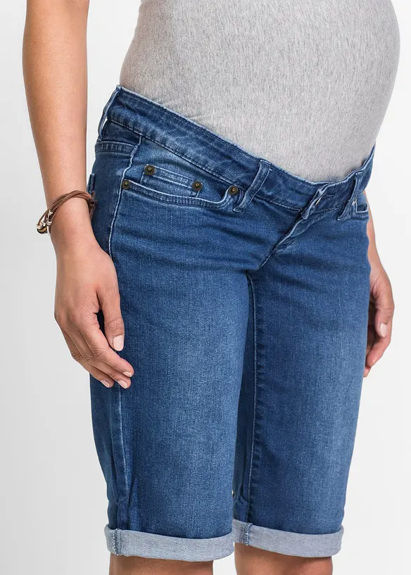 Denim zwangerschapsbermuda, bonprix