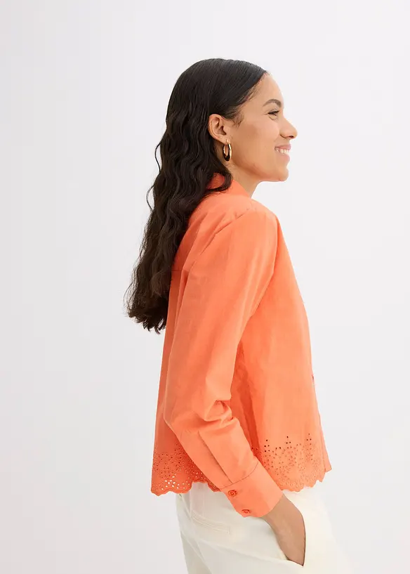 Overhemdblouse van katoen, bonprix