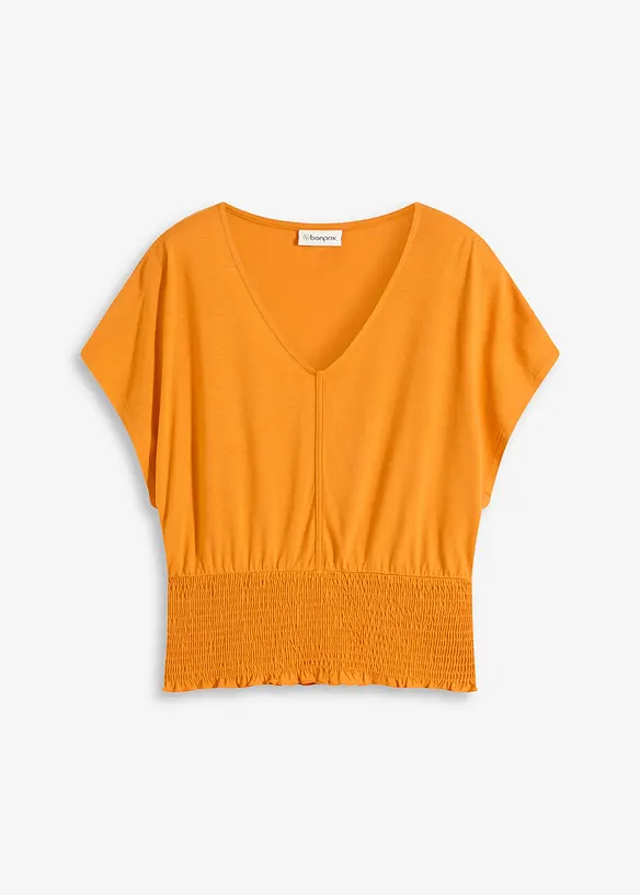 Shirt met gesmokte zoom, bonprix