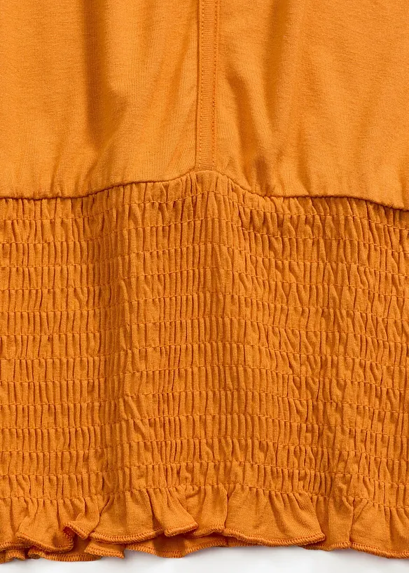 Shirt met gesmokte zoom, bonprix