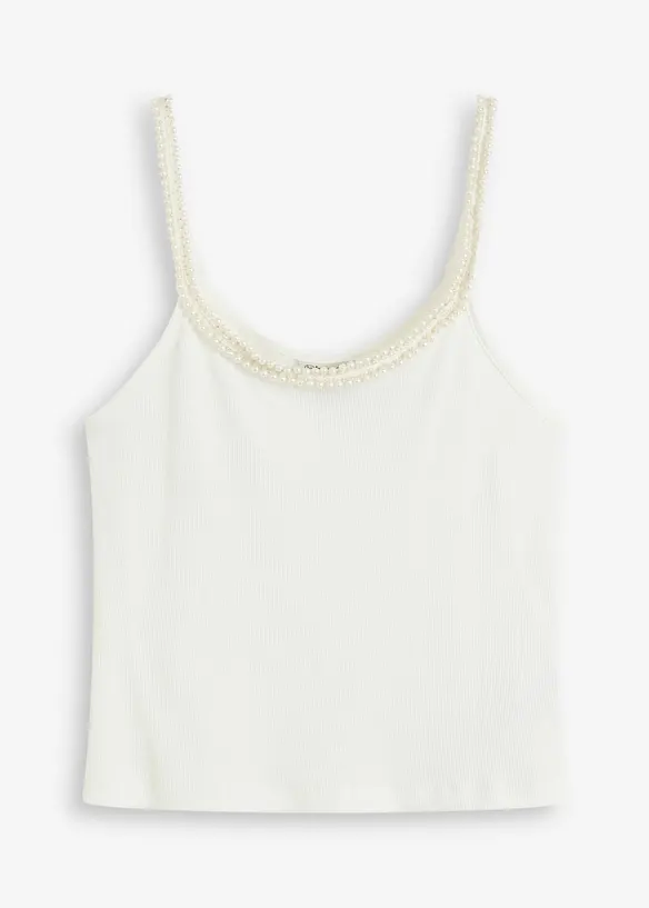 Top met spaghettibandjes en sierdetails, bonprix